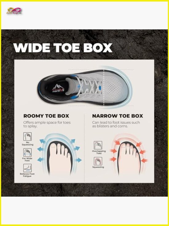 Wide Toe Box Trail Running Shoes Cushion Walking Barefoot Gym Cross Training main image 6